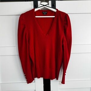 City Chic Red Knit Sweater
